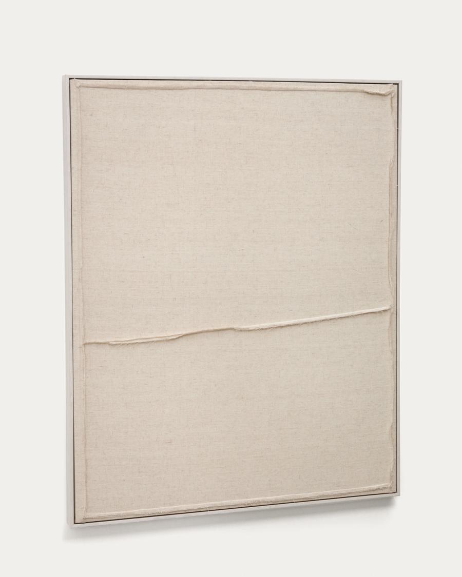 Cadre Maha blanc avec ligne horizontale 82 x 102 cm