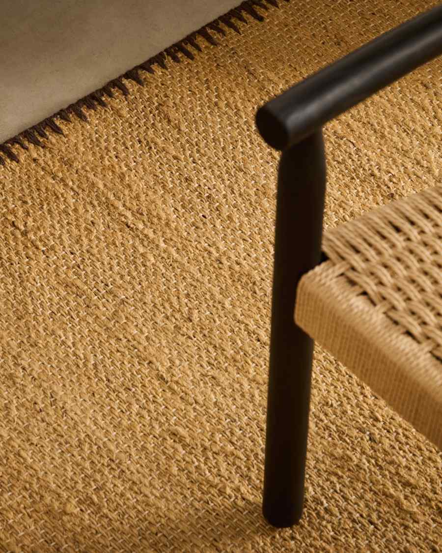 Sorina natural jute rug with brown border 200 x 300 cm