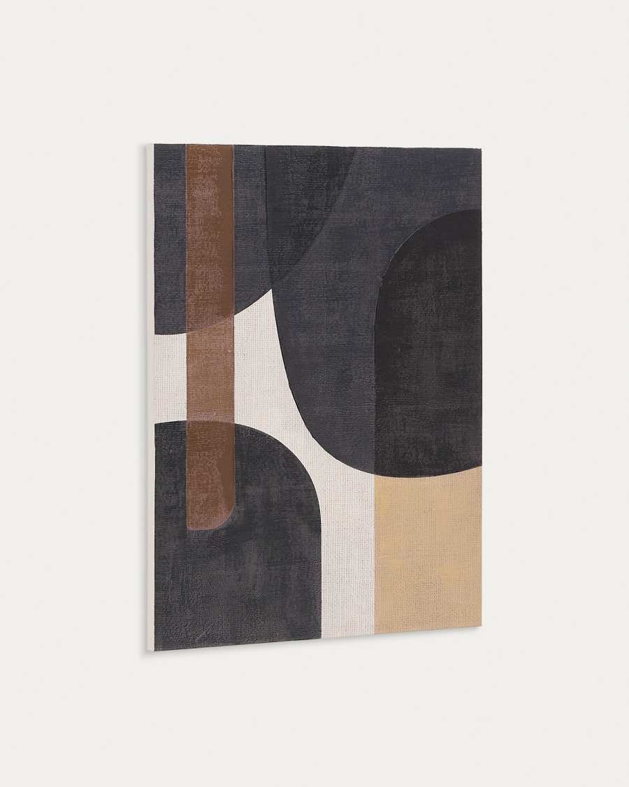 Tonol, brown abstract canvas, 100 x 80 cm