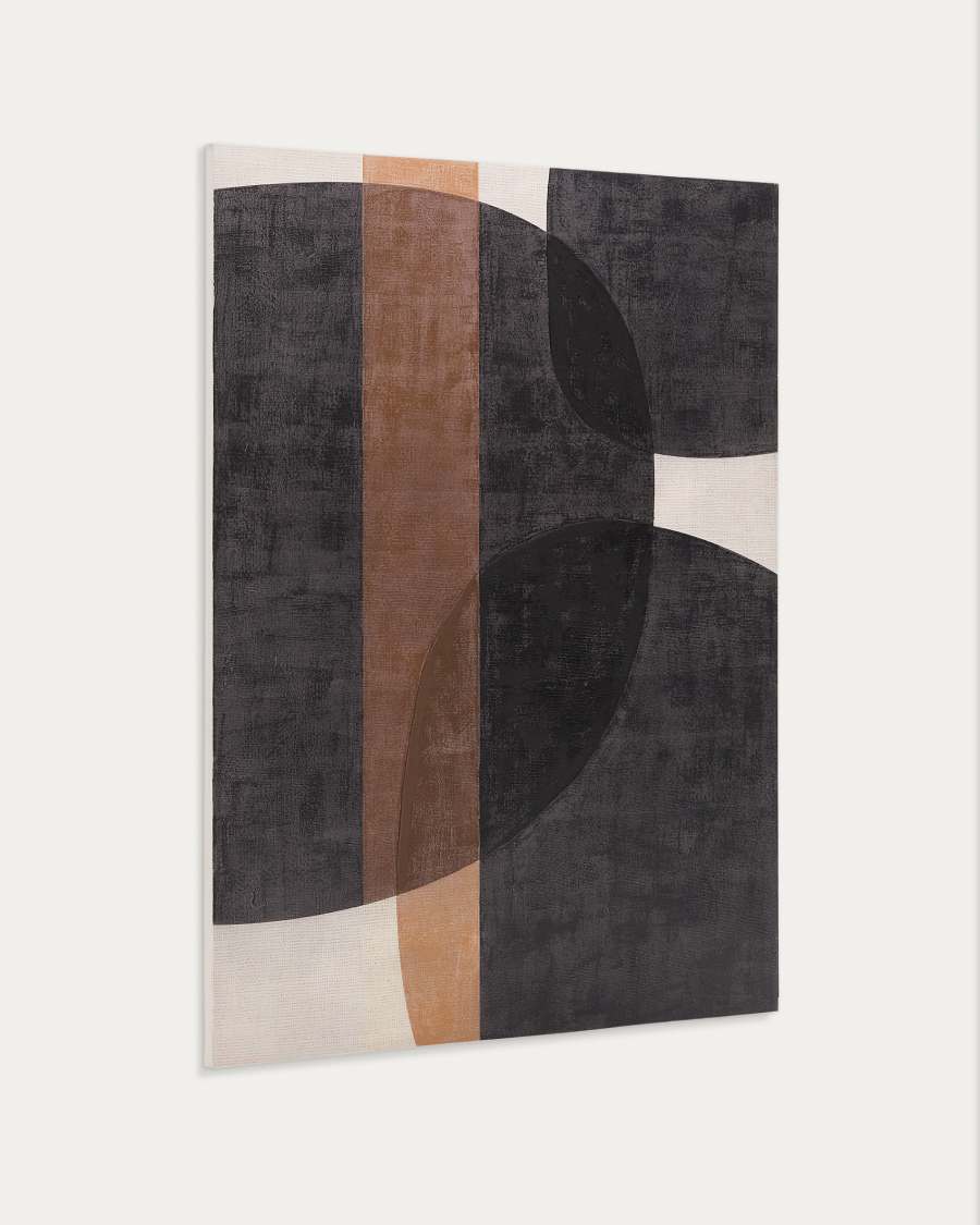 Tonol, brown abstract canvas, 180 x 140 cm