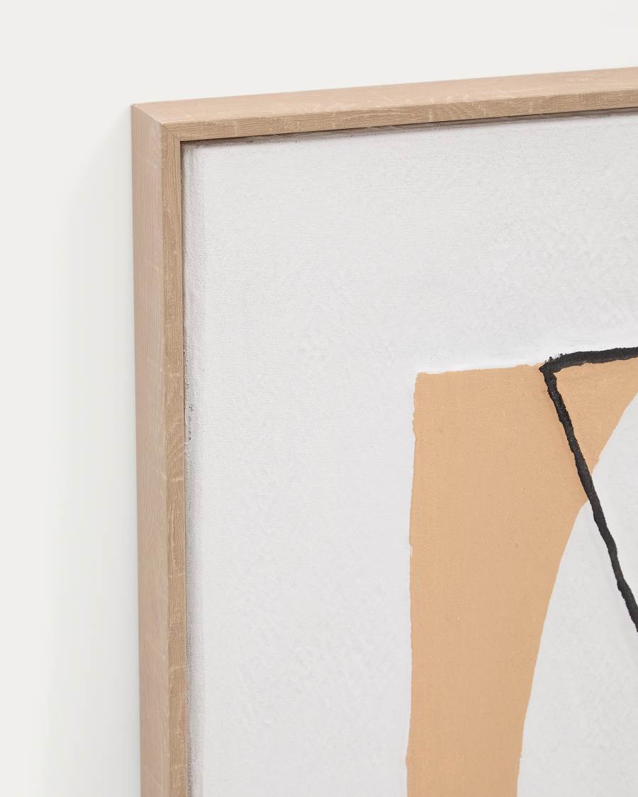 Tableau Zay avec formes géométriques marrons 80 x 100 cm