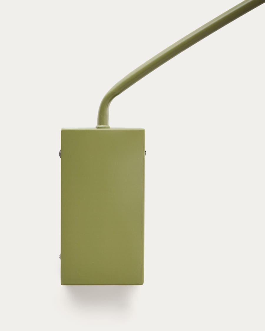 Applique Kally in metallo con finitura verniciata verde