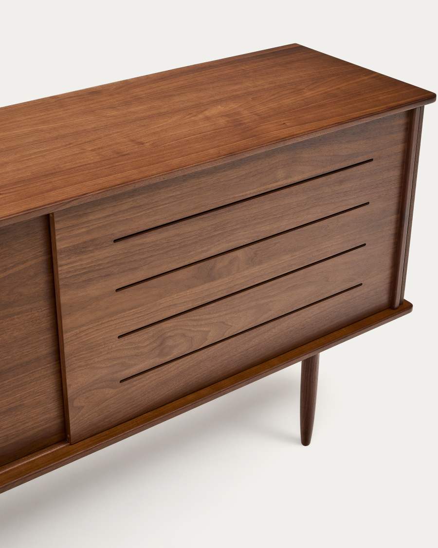 Carolin walnut wood veneer sideboard with 2 doors and 1 drawer, 180 x 83.8 cm
