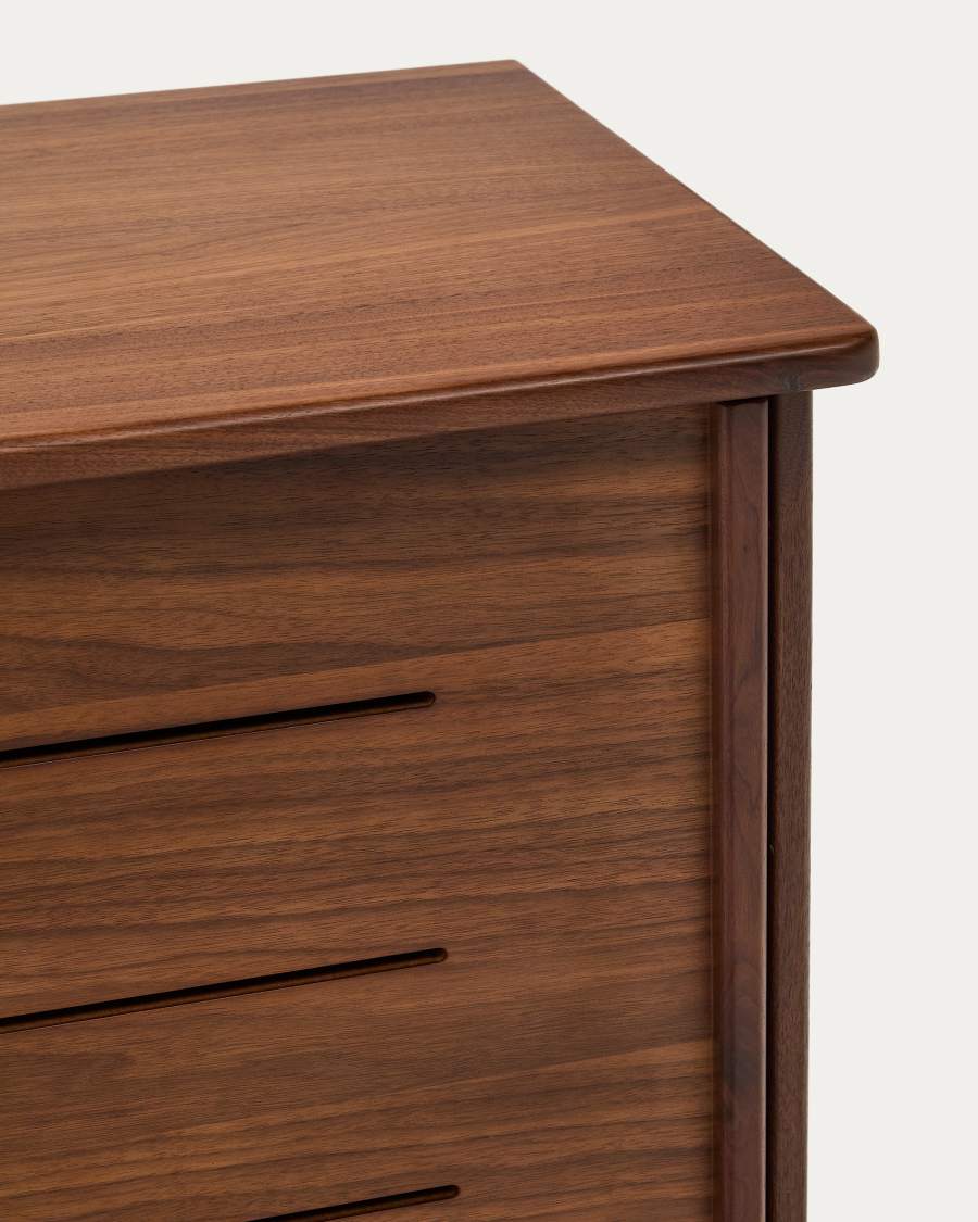 Carolin walnut wood veneer sideboard with 2 doors and 1 drawer, 180 x 83.8 cm