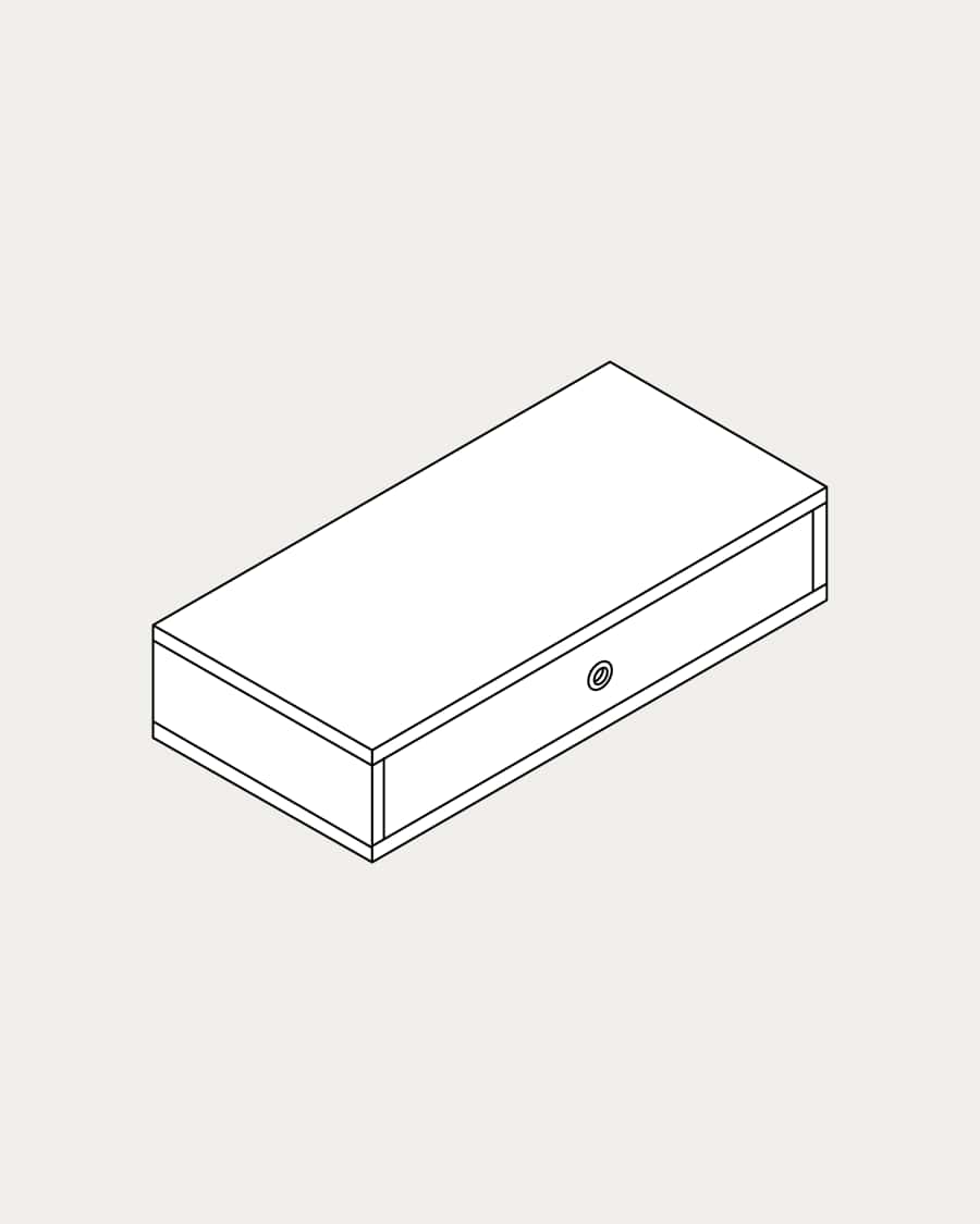 Cajonera Krea suspendida 1 fila 1 cajón 220x271-347 mm