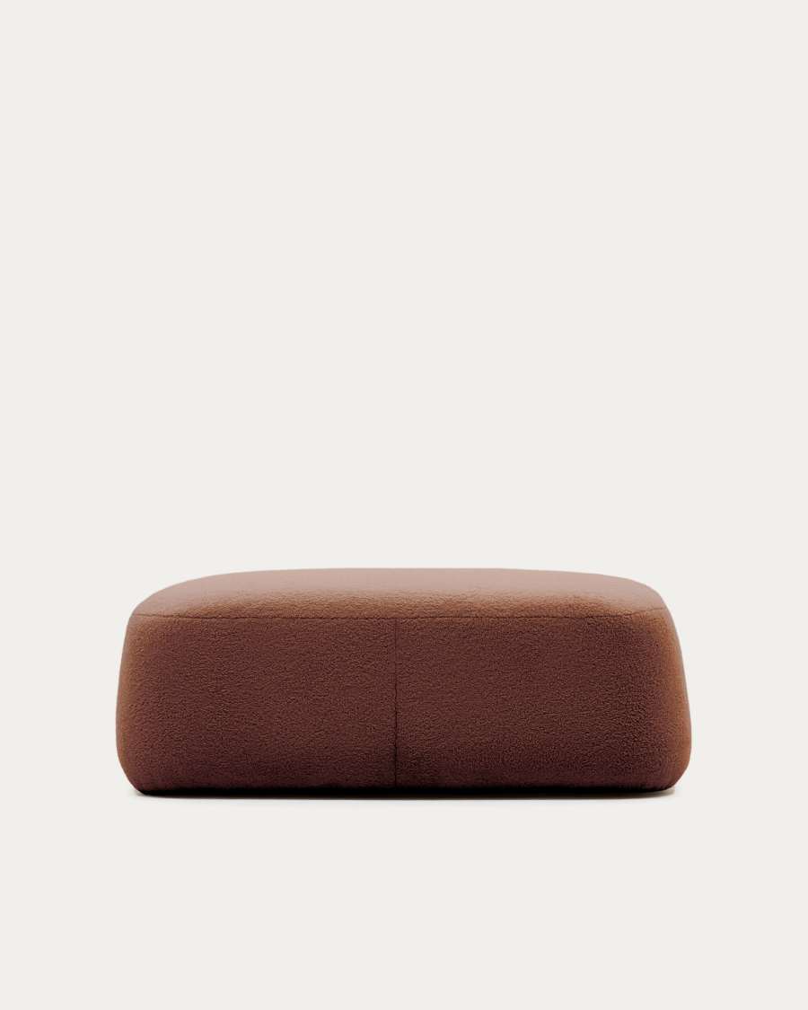 Martina terracota bouclé footrest 123 x 85 cm