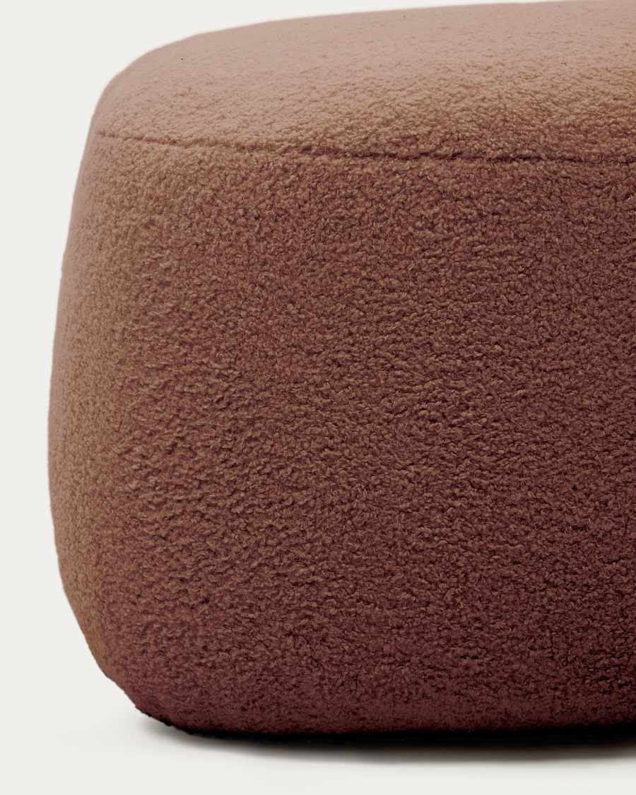 Martina terracota bouclé footrest 123 x 85 cm