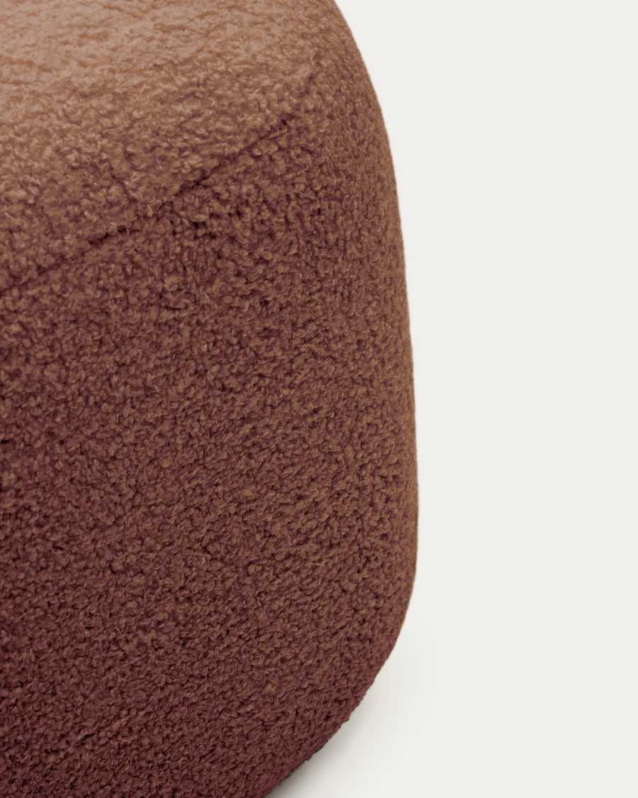 Martina terracota bouclé footrest 123 x 85 cm
