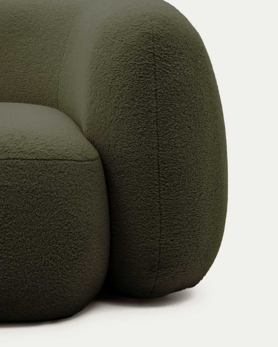 Martina 3-Sitzer-Sofa mit  Bouclé in Dunkelgrün 246 cm