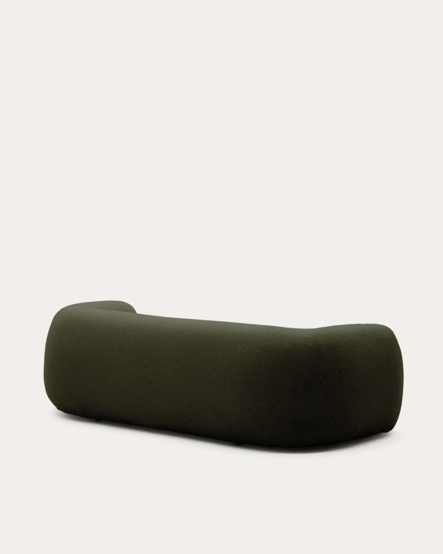 Martina 3-Sitzer-Sofa mit  Bouclé in Dunkelgrün 246 cm
