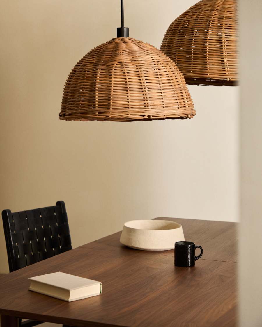 Paralume per lampada da soffitto Jornets in rattan con finitura naturale Ø 50 cm
