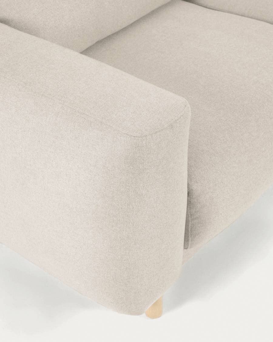 Singa 3 seater sofa with reclining headrest and extendable seat in white 215 cm