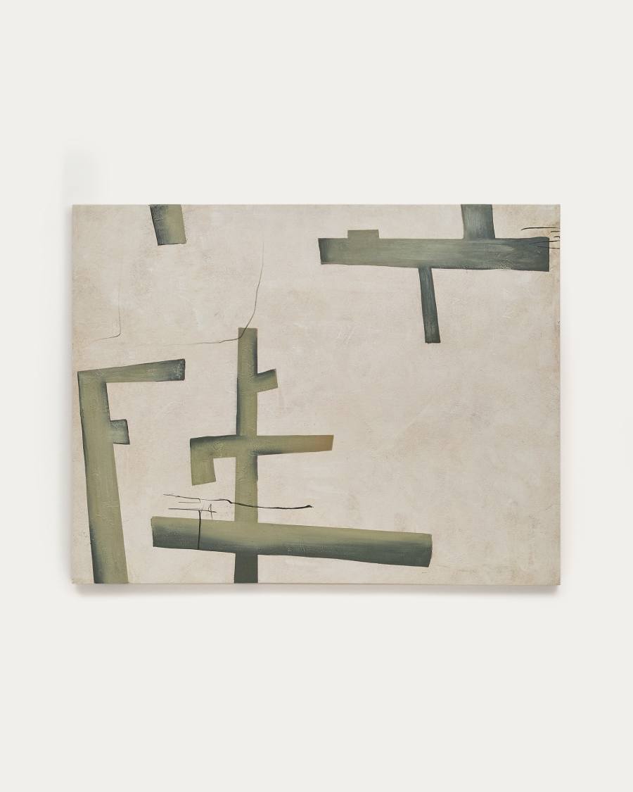 Fida, green abstract canvas, 180 x 140 cm