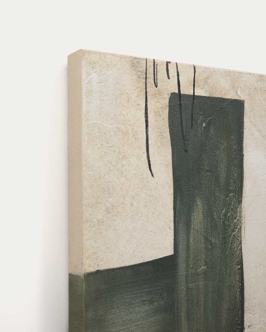 Fida, green abstract canvas, 180 x 140 cm