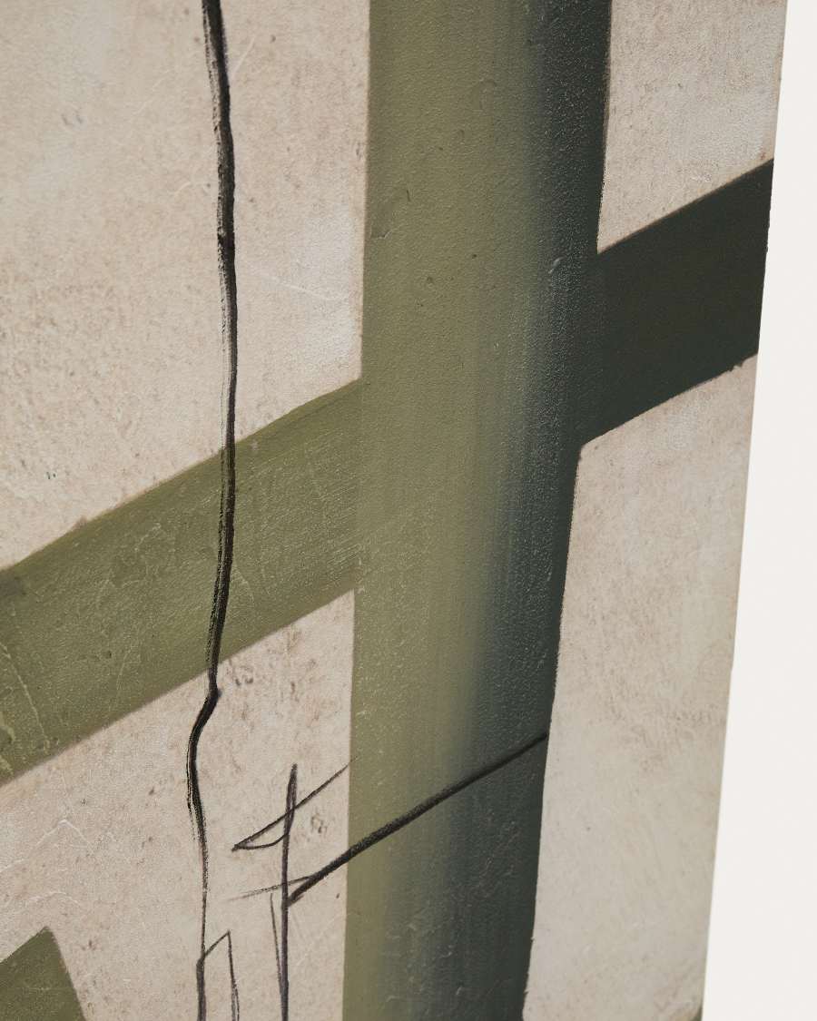 Fida, green abstract canvas, 180 x 140 cm