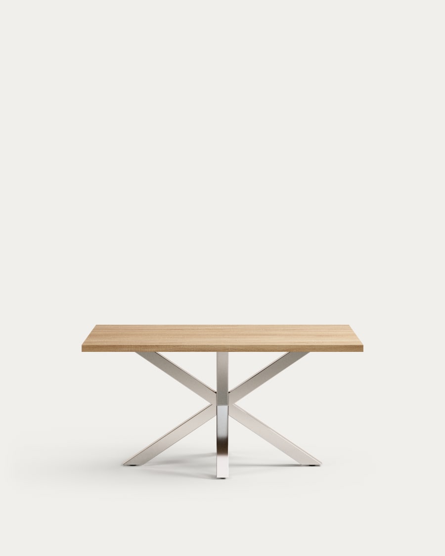 Argo table 160 cm natural melamine stainless steel legs