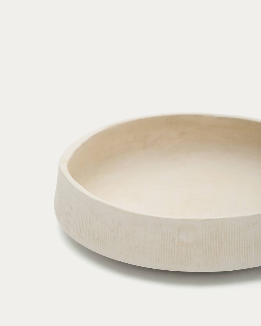 Taça decorativa Anse de papel maché branco Ø30 cm