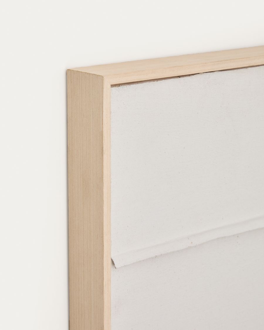 Klis white linen picture with geometric shapes, 80 x 100 cm