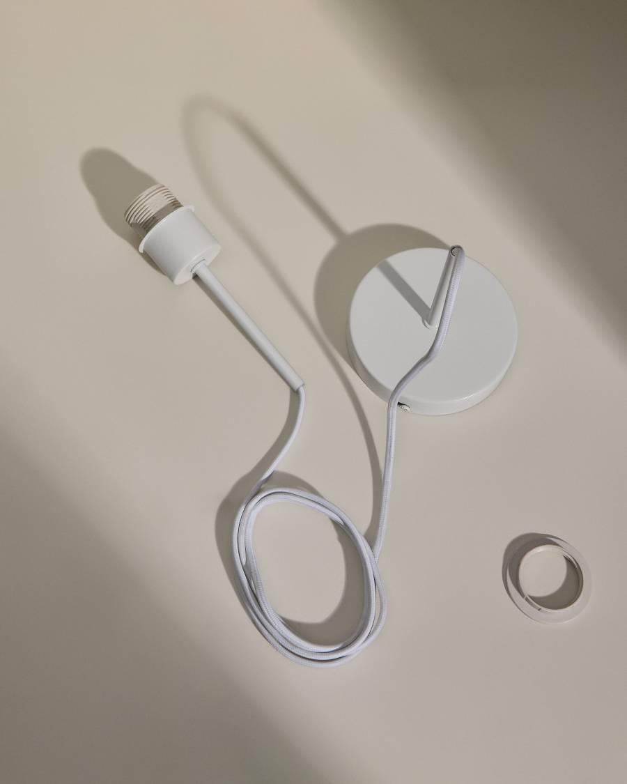 Deckenlampenfassung für Lampe Fulvia aus Metall weiß 150 cm