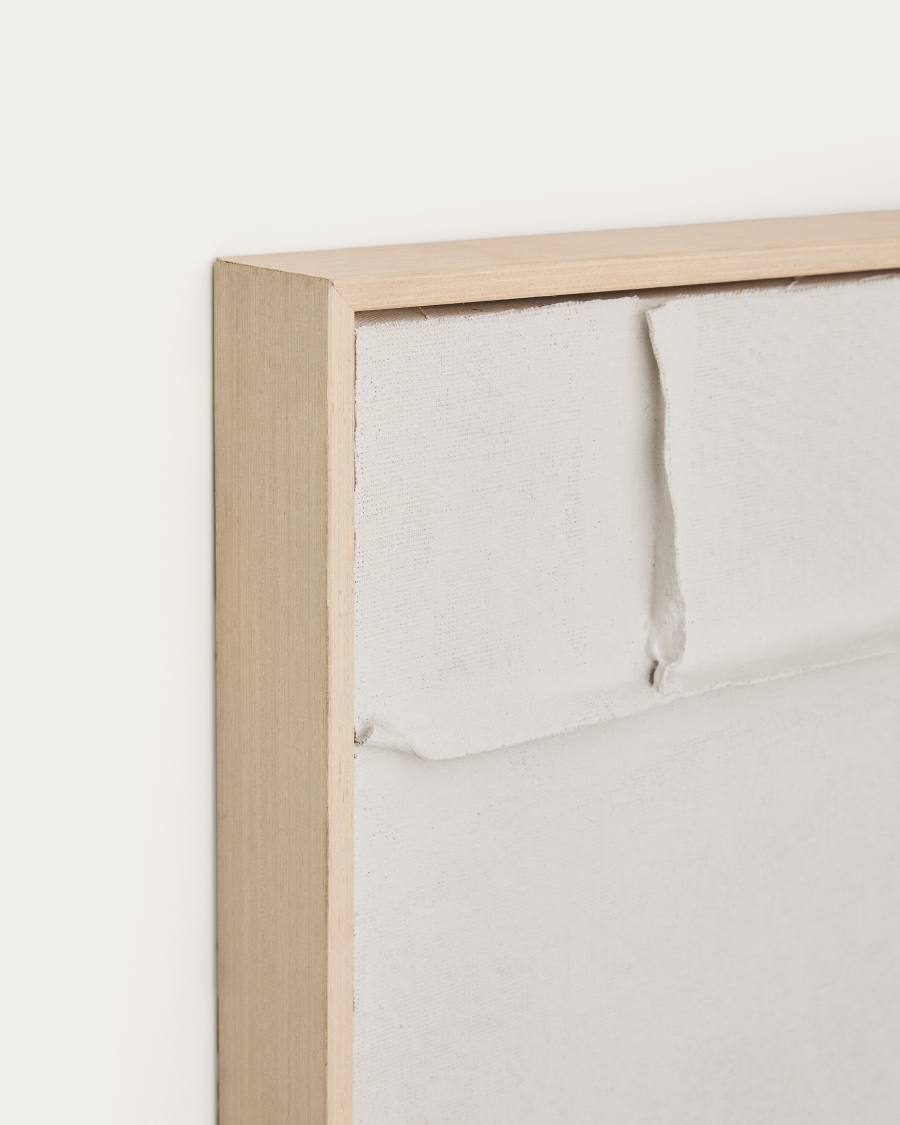 Klis white linen picture with geometric shapes, 60 x 90 cm