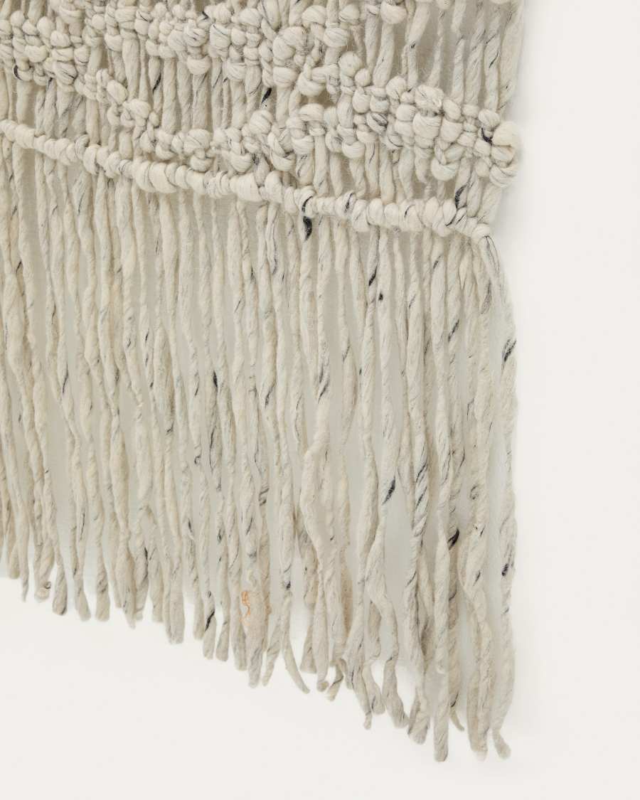 Tapisserie murale Fley en laine gris 120 x 180 cm