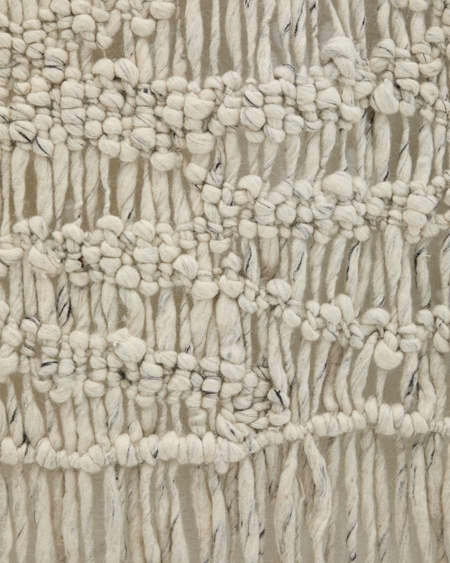 Tapisserie murale Fley en laine gris 120 x 180 cm