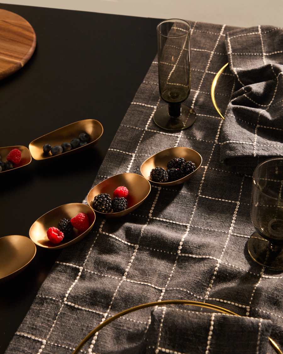 4 Aruc kommen in één van verguld roestvrij staal