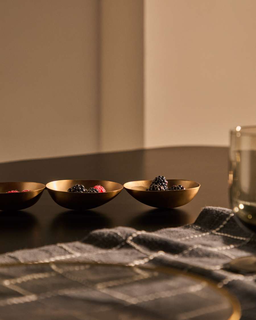 4 Aruc kommen in één van verguld roestvrij staal