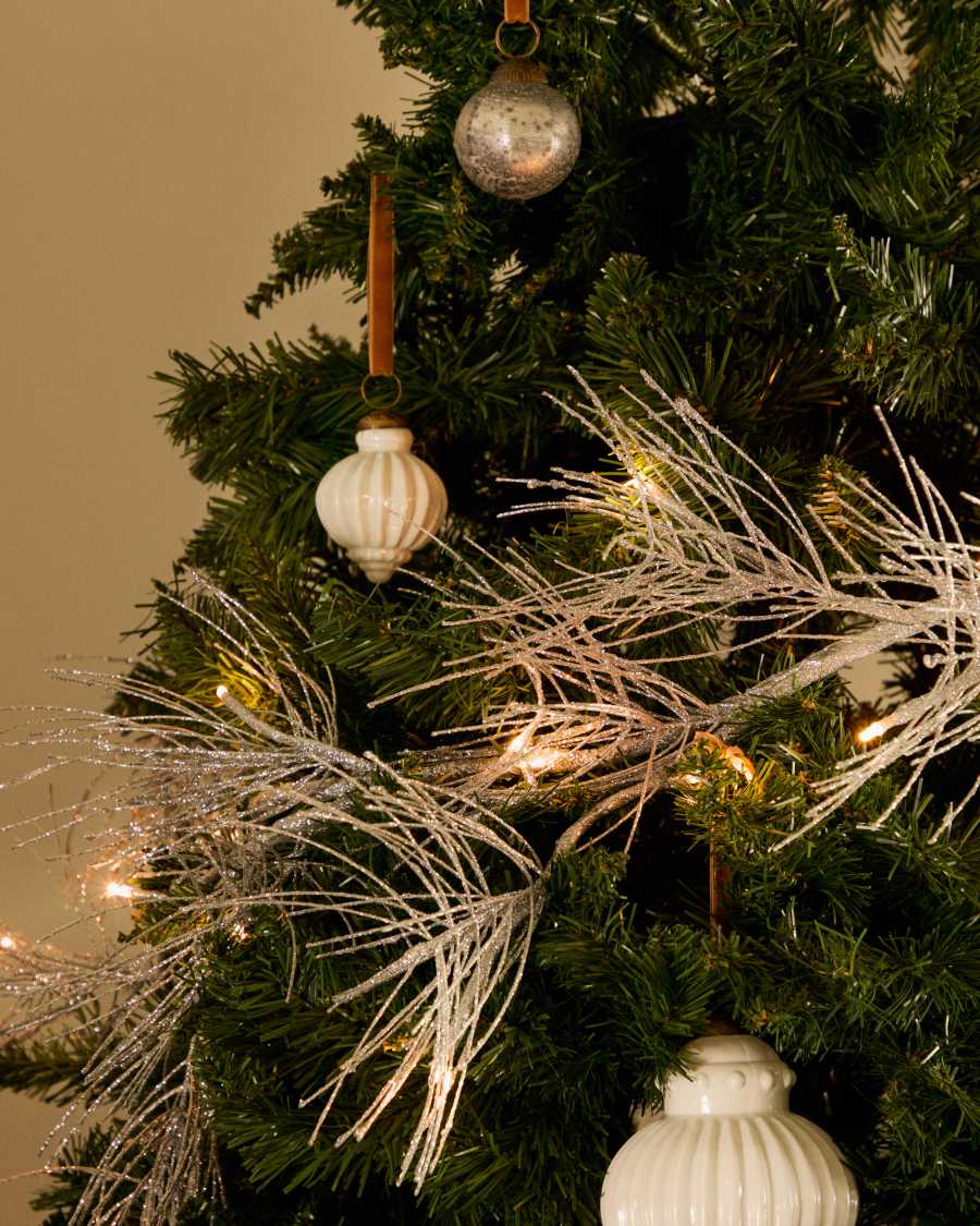 Teila Lichtergirlande in Form eines Zweiges silberfarben 180 cm