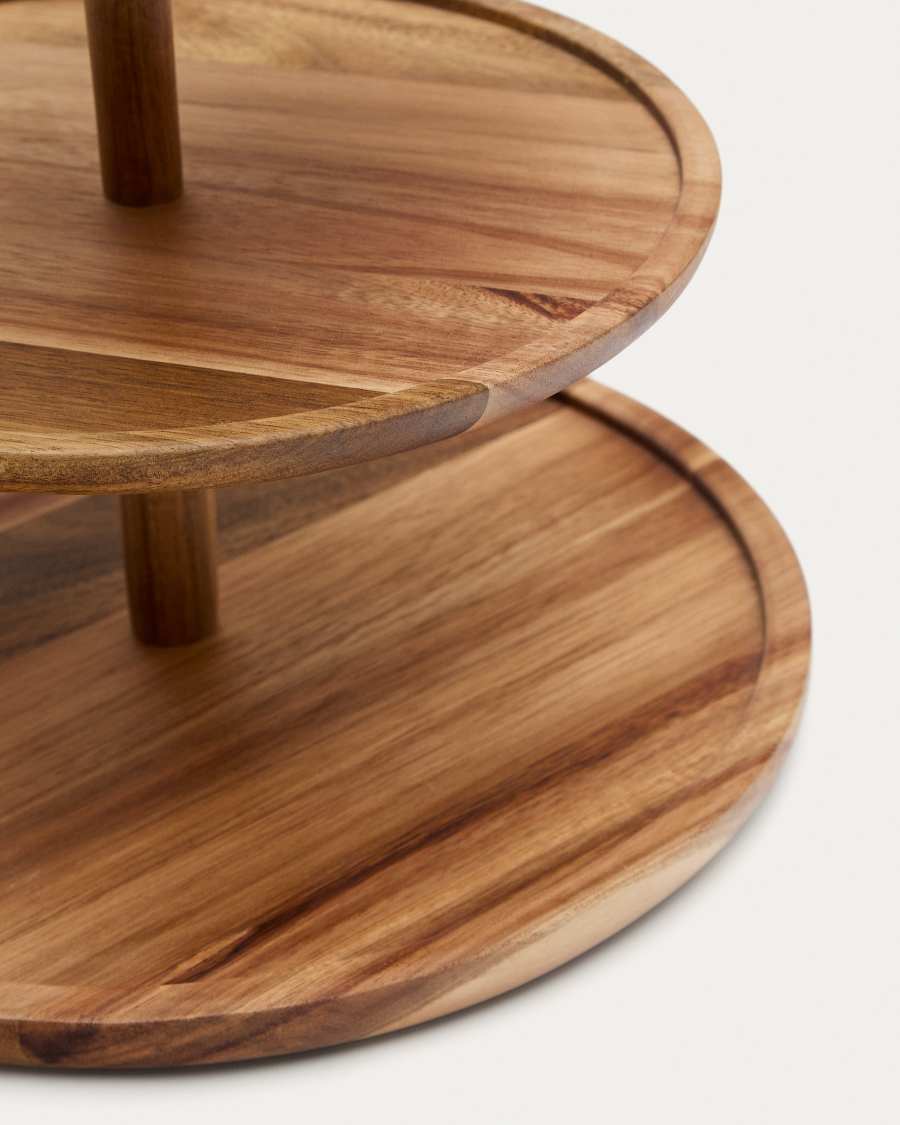 Dreistöckiges Tablett Teppa aus Akazienholz FSC 100%