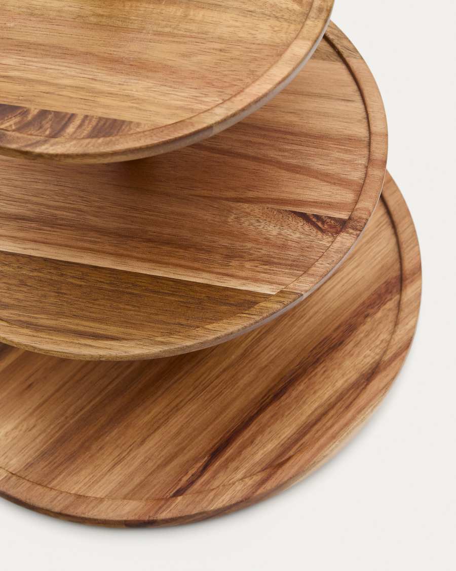 Dreistöckiges Tablett Teppa aus Akazienholz FSC 100%