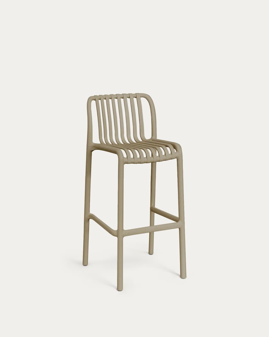 Isabellini stackable outdoor stool in beige 75 cm