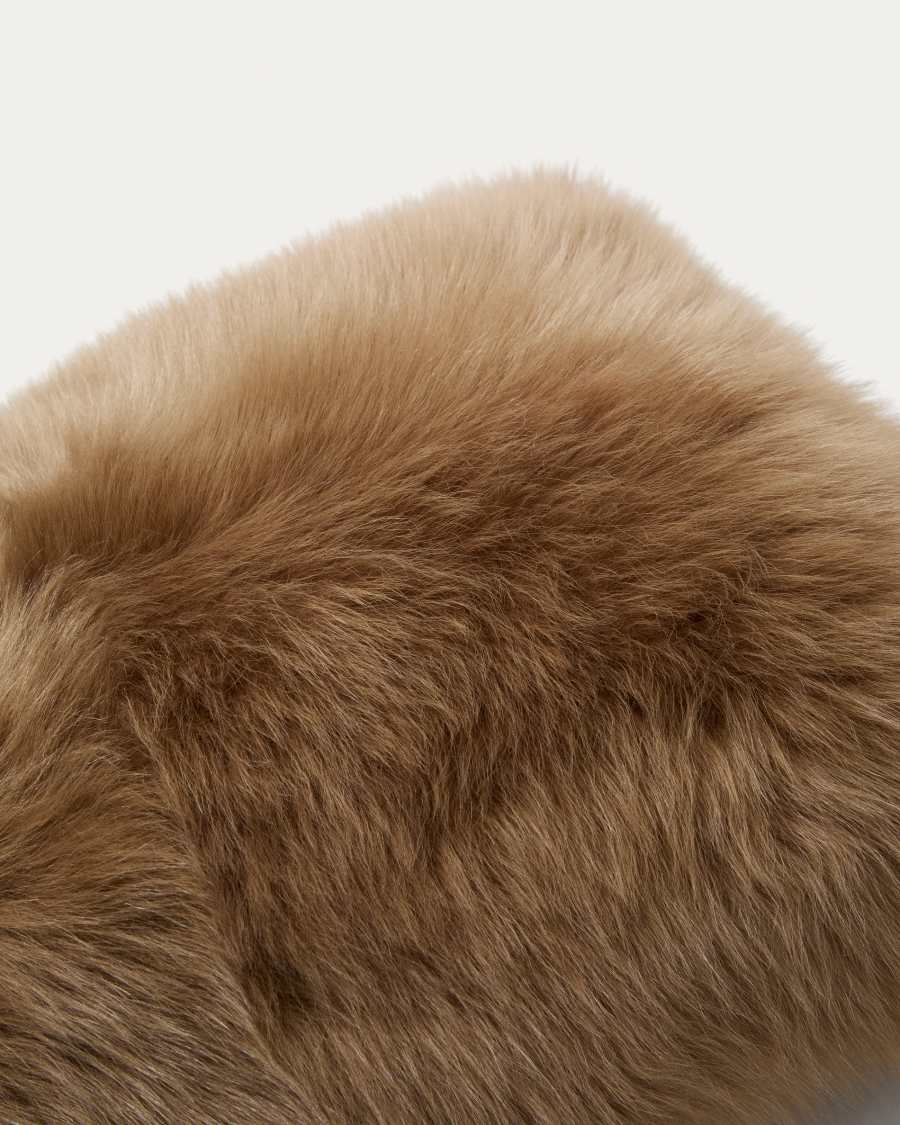 Katny brown, leather cushion cover, 30 x 50 cm