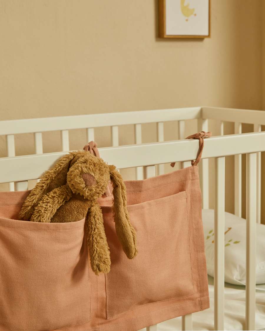 Organizer für Gitterbett Laily 100% Baumwolle rosa 25 x 45 cm