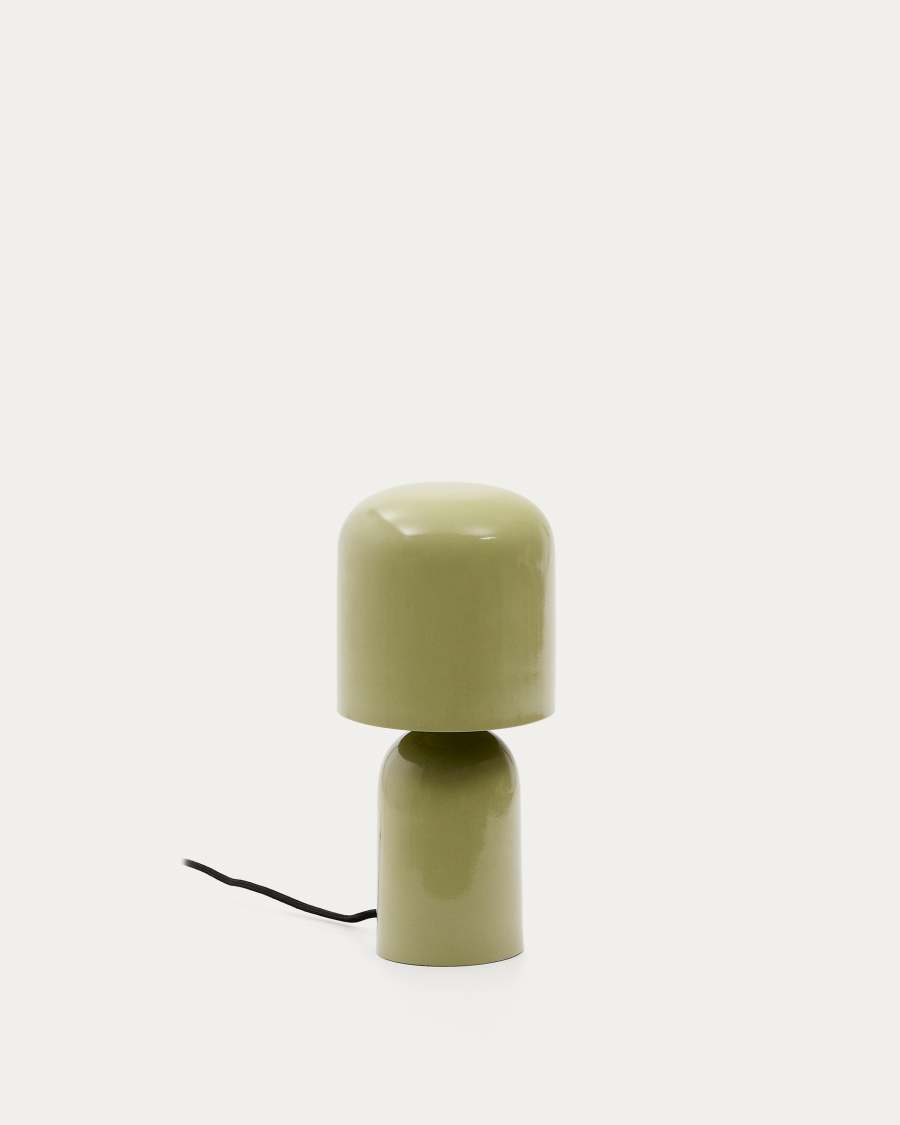 Lampada da tavolo Monze in metallo verniciato verde chiaro adattatore UK