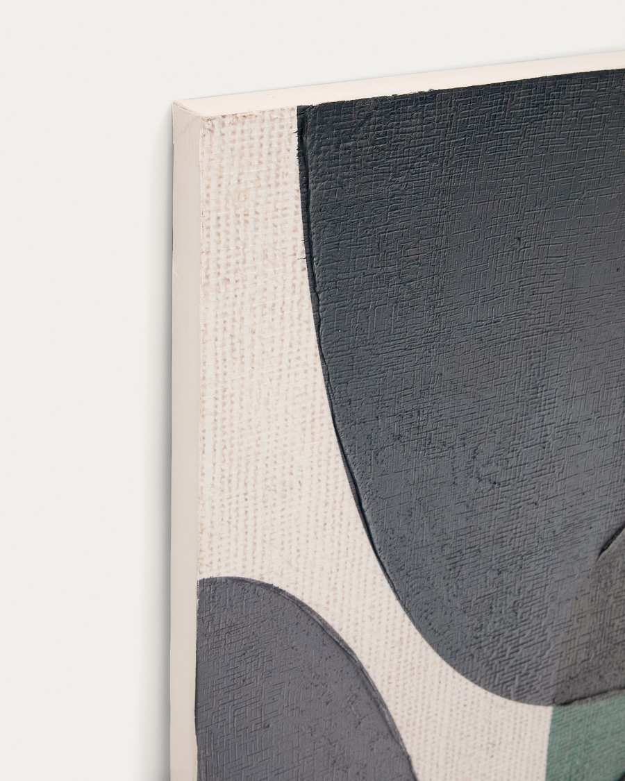 Tela astratta Nemsa blu e verde 100 x 80 cm