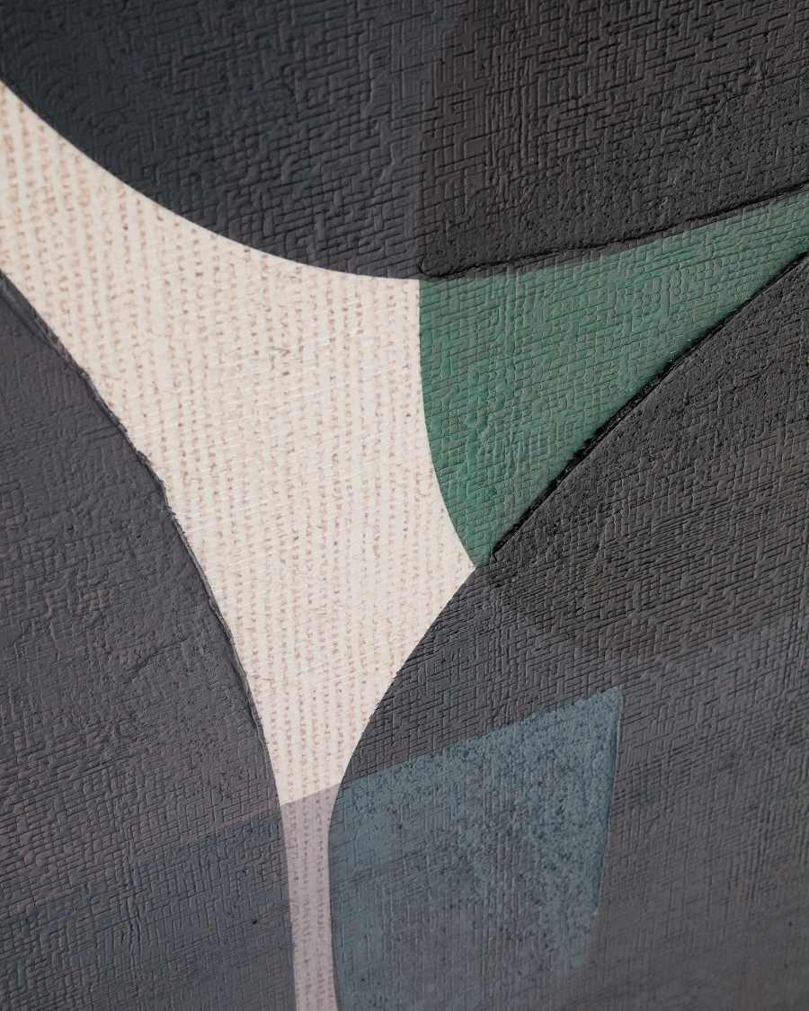 Tela astratta Nemsa blu e verde 100 x 80 cm