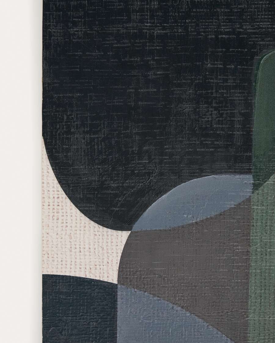 Nemsa blue and green abstract canvas, 90 x 60 cm