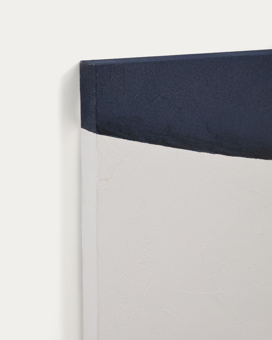 Abstrakte Leinwand Ory blau und weiß 180 x 140 cm