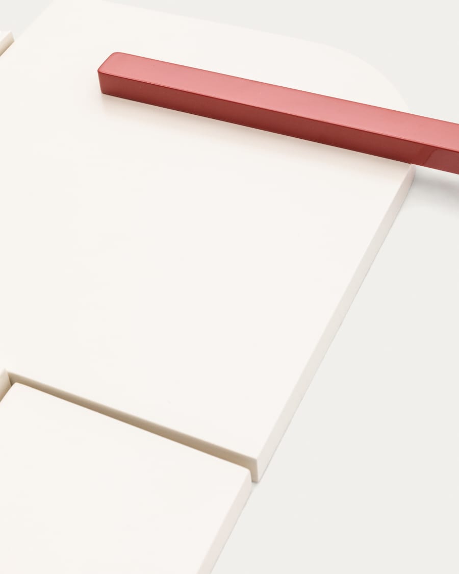 Danei white and red wall panel, 65 x 60 cm