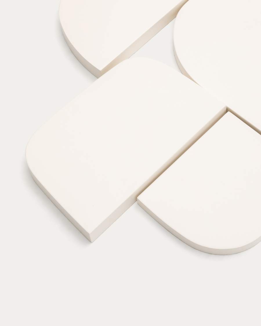 Danei white and red wall panel, 65 x 60 cm