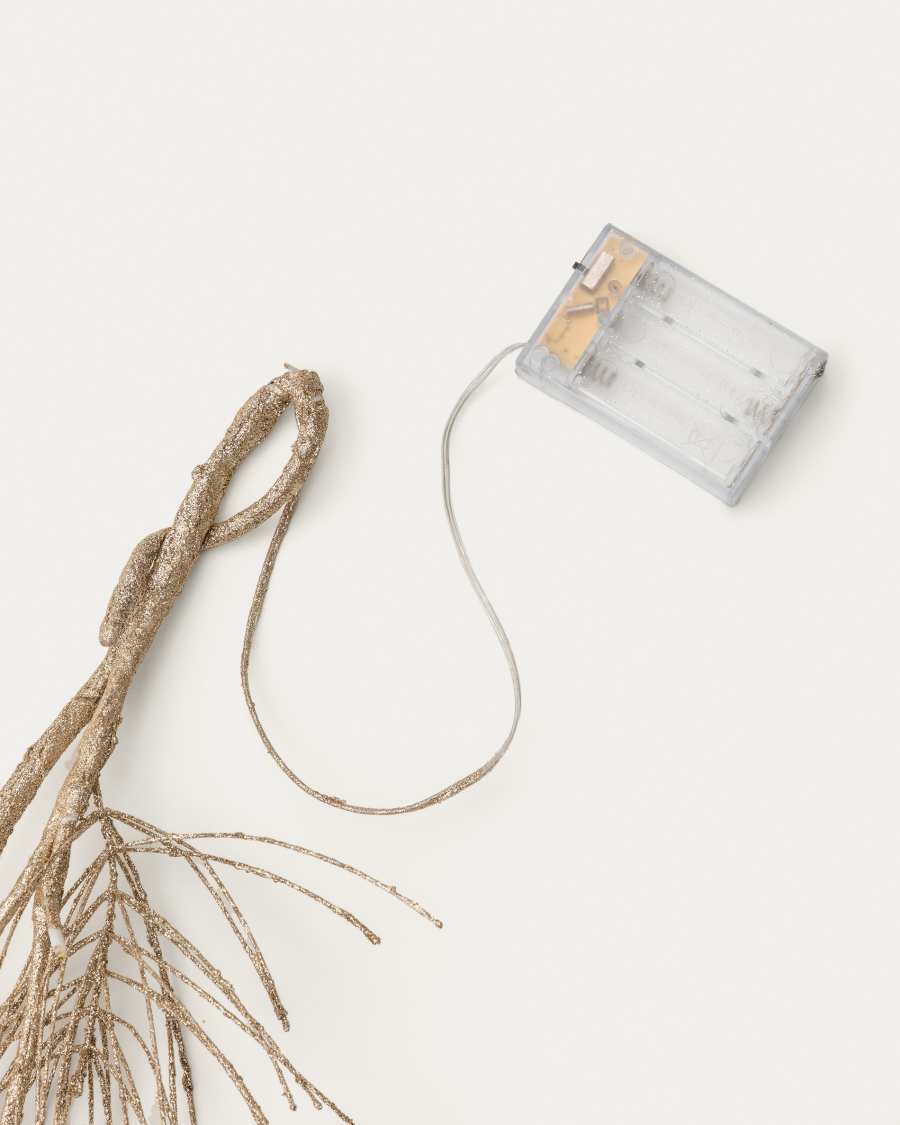 Teila Lichtergirlande in Form eines Zweiges goldfarben 180 cm