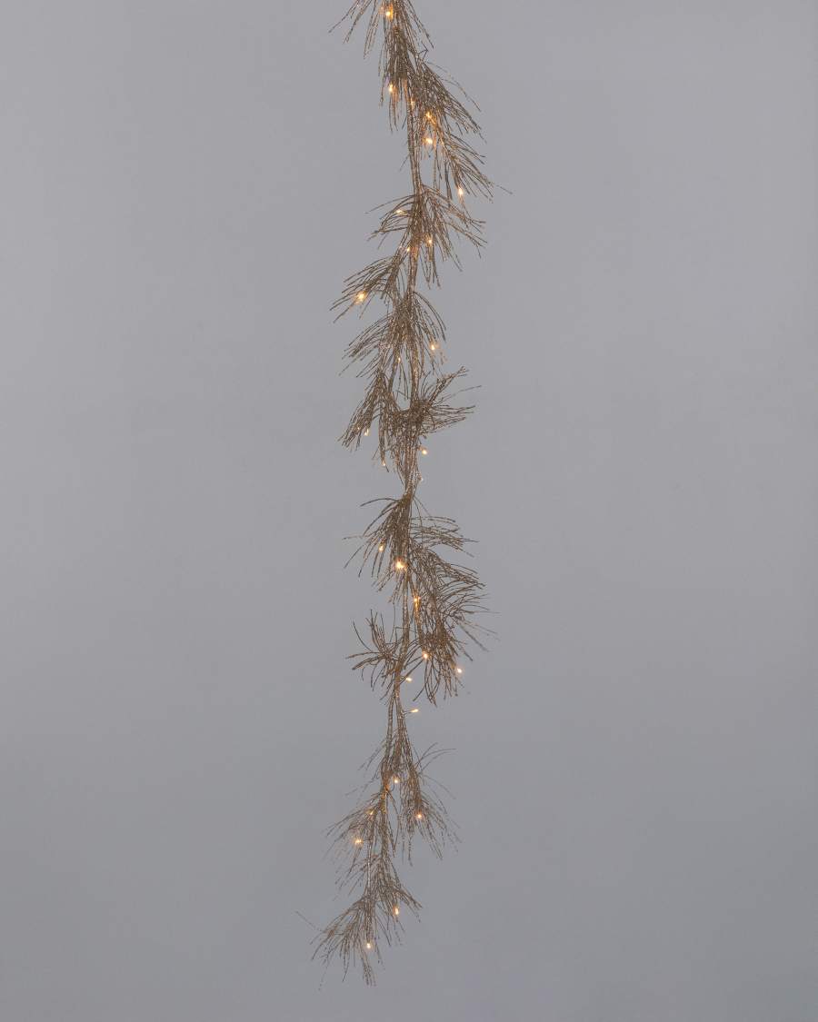 Teila Lichtergirlande in Form eines Zweiges goldfarben 180 cm