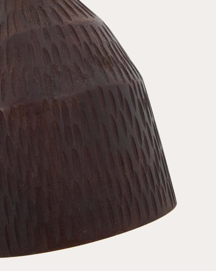 Amire elongated wooden ceiling lamp in a brown finish Ø 15 cm