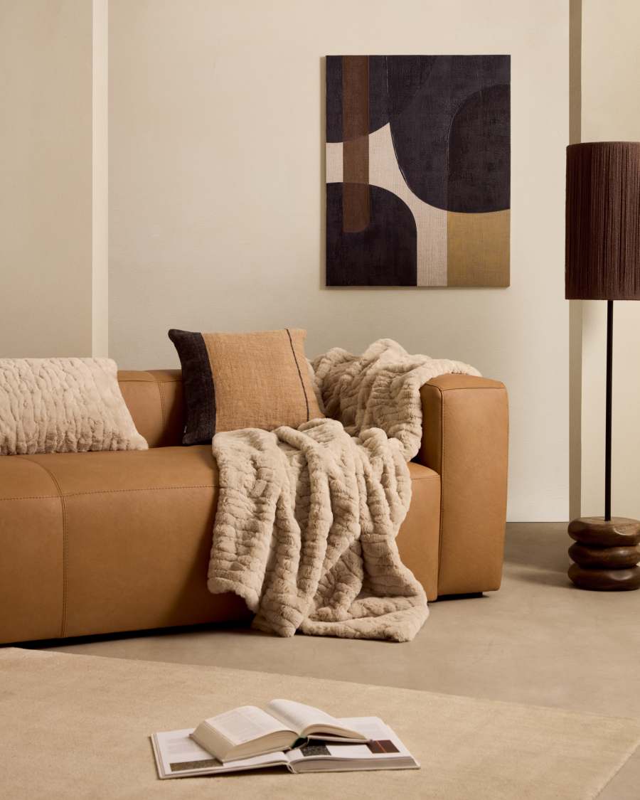 Tonol, brown abstract canvas, 100 x 80 cm