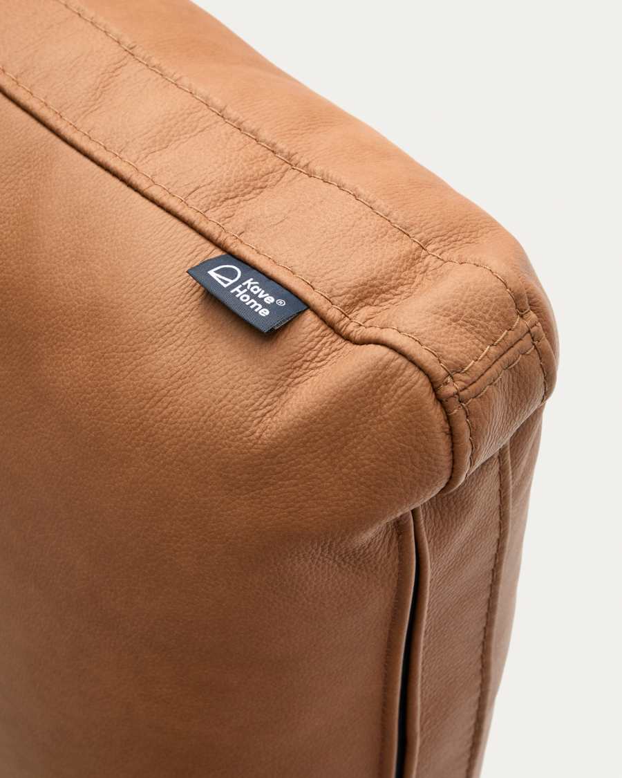 Blok brown leather cushion 60 x 60 cm