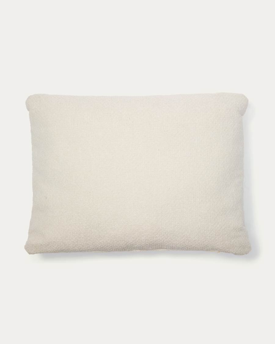 Martina ecru chenille cushion 47 x 36cm