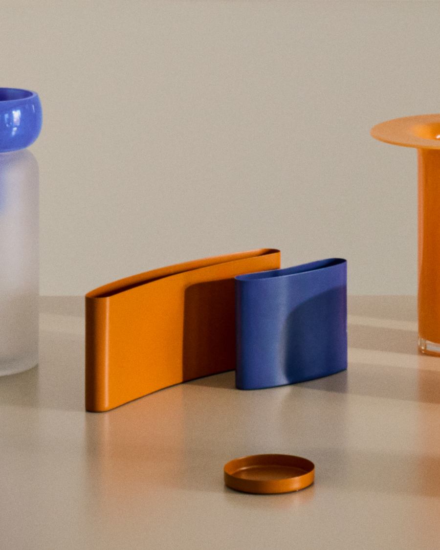 Mistra orange iron candlestick