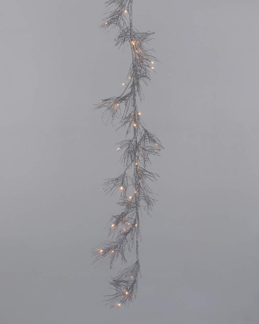 Teila Lichtergirlande in Form eines Zweiges silberfarben 180 cm