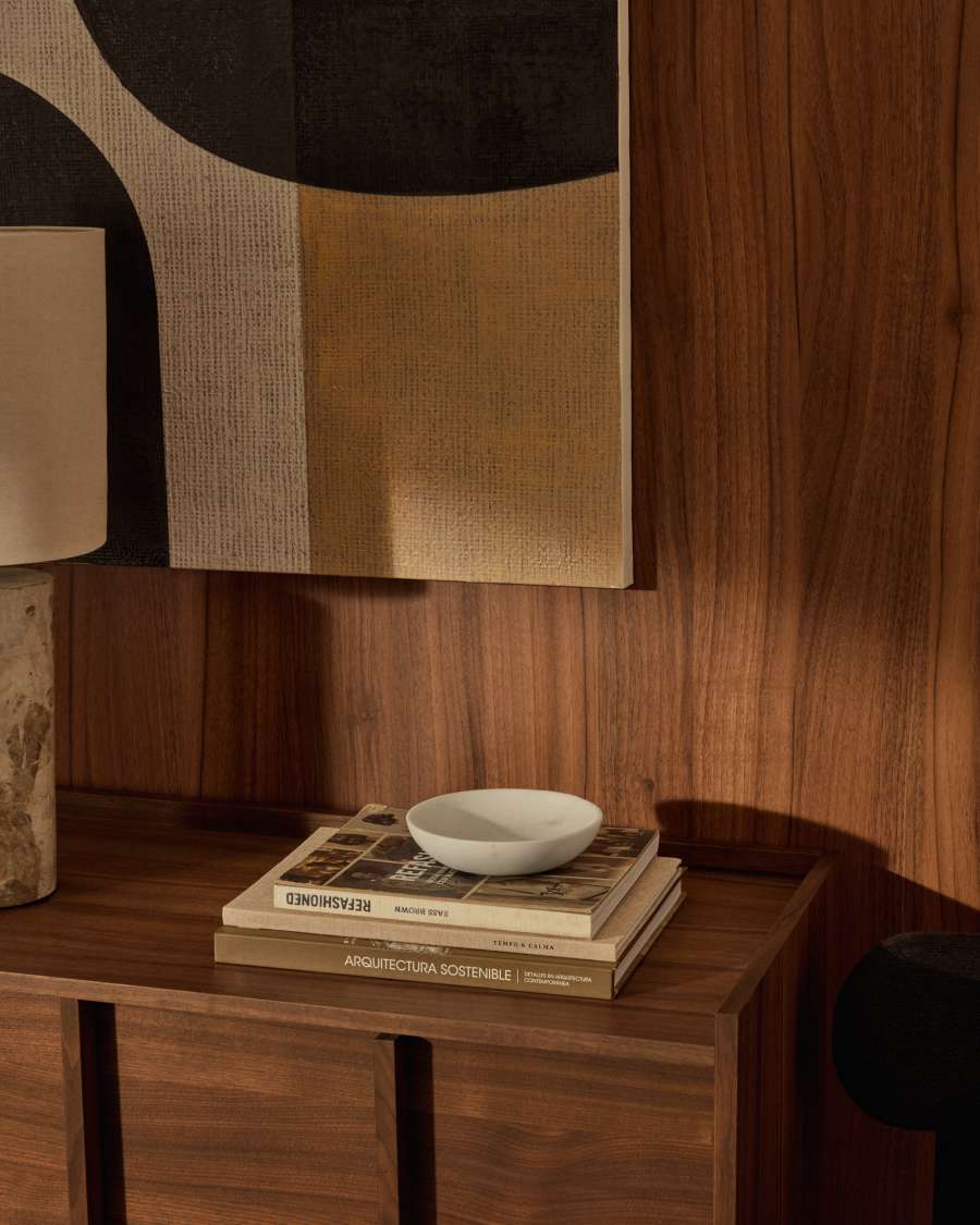 Ecin small, white marble serving plate